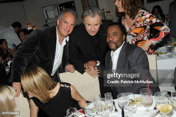 Robin Wright Penn, Charles Finch, Harvey Keitel and Lee Daniels attend CHANEL and CHARLES FINCH Pre-Oscar Dinner at Madeo Restaurant on March 6, 2010...