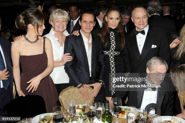 Thalia Mottola, Veronica Kelly, Marc Anthony, Jennifer Lopez and Commissioner Raymond Kelly attend NEW YORK CITY POLICE FOUNDATION 32nd Annual Gala...