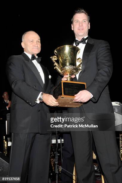 Commissioner Raymond Kelly and Christopher Newsom attend NEW YORK CITY POLICE FOUNDATION 32nd Annual Gala at Waldorf=Astoria on March 16, 2010 in New...