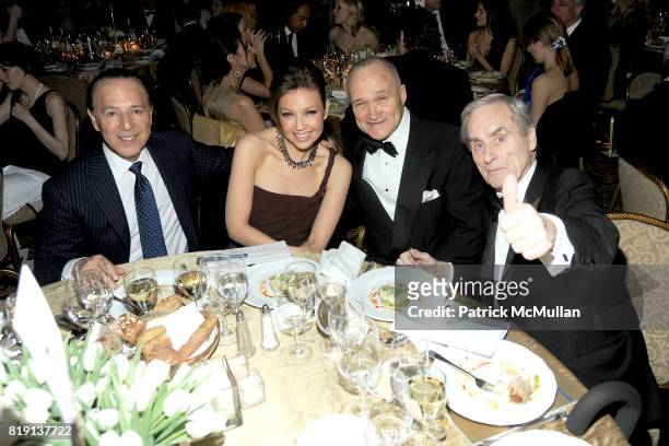 Tommy Mottola, Thalia Mottola, Commissioner Raymond Kelly and Sir Harry Evans attend NEW YORK CITY POLICE FOUNDATION 32nd Annual Gala at...