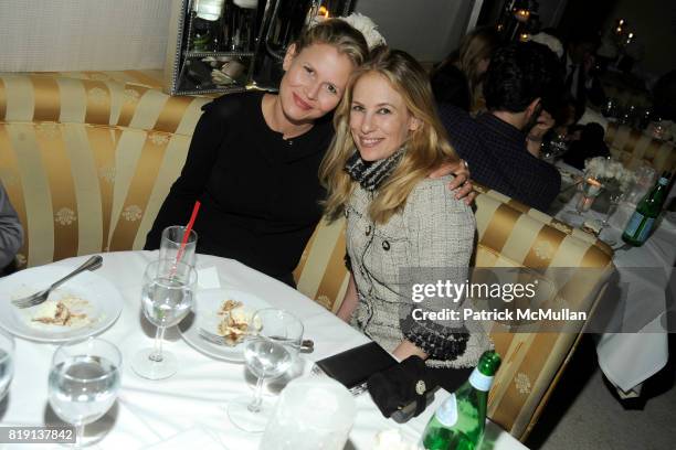 Shirin von Wulffen and Rebekah McCabe attend CHANEL and CHARLES FINCH Pre-Oscar Dinner at Madeo Restaurant on March 6, 2010 in Beverly Hills,...