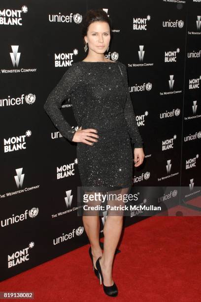 Rhona Mitra attends MONTBLANC Charity Cocktail Hosted By The Weinstein Company To Benefit UNICEF - Red Carpet at Soho House on March 6, 2010 in West...