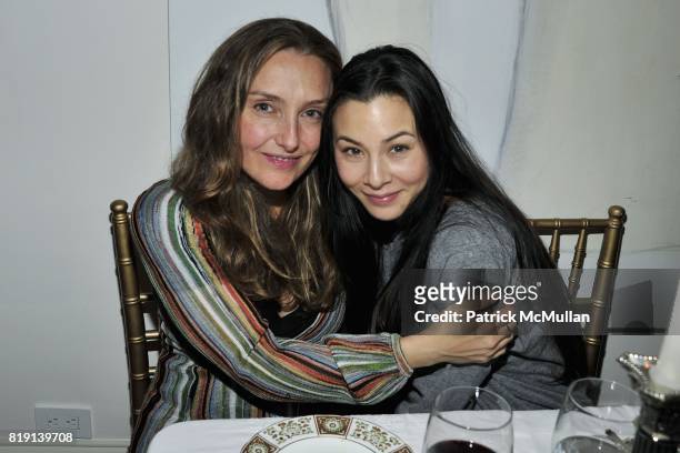 Ruthanna Hopper and China Chow attend ALEX HITZ Party at Private Residence on March 6, 2010 in Hollywood, California.