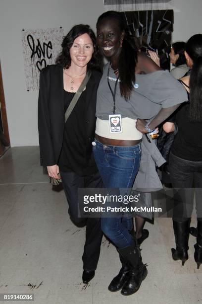 Jorja Fox and Nunu Deng attend MANIFESTEQUALITY OPENING NIGHT PARTY on March 3, 2010 in Hollywood, California.