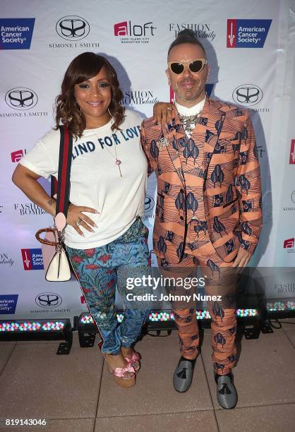 Simone I. Smith and Legendary Damon attend A Toast To Summer Hosted By Simone I. Smith at Aloft LIC,NY Hotel on July 19, 2017 in New York City.