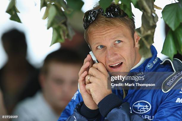 Subaru Rally driver Petter Solberg of Norway at the Goodwood Festival of Speed on July 12, 2008 in Chichester England.