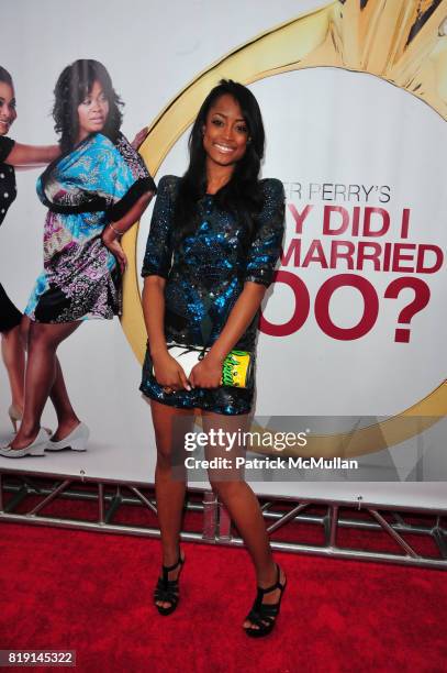 Keenyah Hill attends Why did I get Married Too? Screening Red-Carpet Arrivals at School of Visual Arts Theater on March 22, 2010 in New York City.