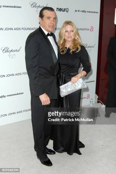 Chazz Palminteri and Gianna Ranaudo attend 18th Annual ELTON JOHN AIDS Foundation Oscar Party at Pacific Design Center on March 7, 2010 in West...