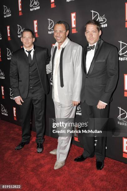 Jesse Waits, Victor Drai and Cy Waits attend E! Oscar Party at Drai's on March 7, 2010 in Hollywood, California.