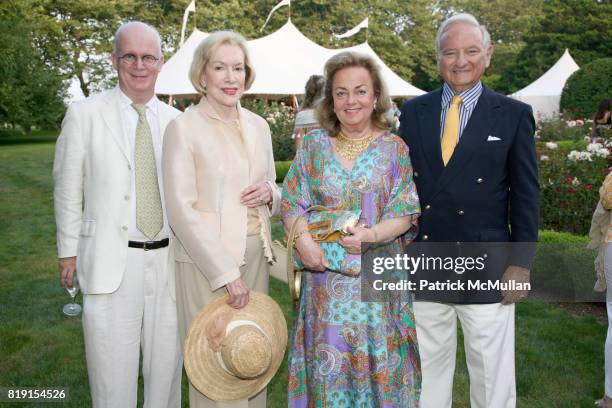 Gary Lawrance, Zita Davisson, Myra Weiser and Dr. Frank Weiser attend "American Beauty" The SOUTHAMPTON ROSE SOCIETY Cocktail Party Benefit at...