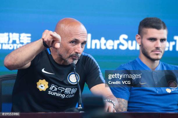 Head coach Luciano Spalletti of FC Internazionale attends a press conference during the Inter summer tour 2017 on July 20, 2017 in Nanjing, Jiangsu...