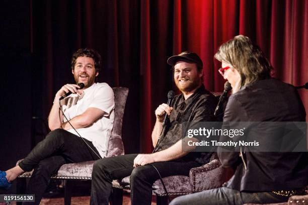 Kyle Dixon, Michael Stein and Scott Goldman speak during The Music Behind "Stranger Things" A Conversation with Kyle Dixon and Michael Stein of S U R...