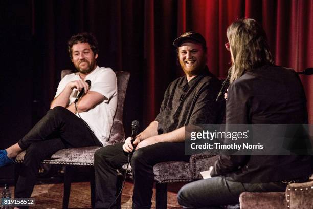 Kyle Dixon, Michael Stein and Scott Goldman speak during The Music Behind "Stranger Things" A Conversation with Kyle Dixon and Michael Stein of S U R...