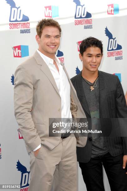 Kellan Lutz and Booboo Stewart attend 2010 VH1 Do Something Awards at Hollywood Palladium on July 19, 2010 in Hollywood, CA.