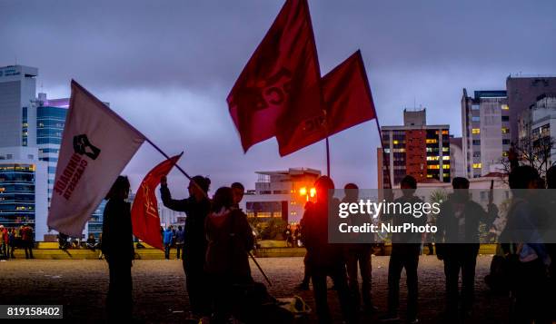 Students protest against the restriction imposed by the City of São Paulo in the use of the Free Student Pass benefit The act was convened by the...