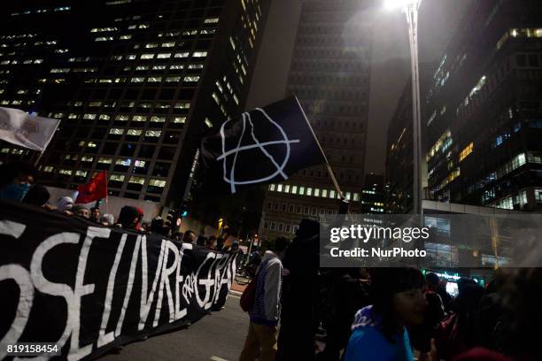 Students protest against the restriction imposed by the City of São Paulo in the use of the Free Student Pass benefit The act was convened by the...