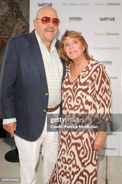 Jerry Della Femina and Judy Licht attend THE CINEMA SOCIETY with VANITY FAIR & HUGO BOSS host a screening of "DINNER FOR SCHMUCKS" at East Hampton UA...