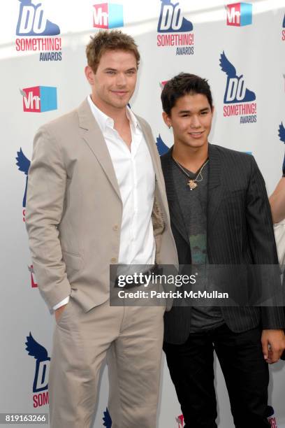 Kellan Lutz and Booboo Stewart attend 2010 VH1 Do Something Awards at Hollywood Palladium on July 19, 2010 in Hollywood, CA.