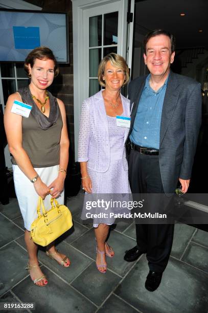 Robin Forester, Bonnie Krentzman and Stewart Krentzman attend Summer Reception in Southampton for New York-Presbyterian Hospital hosted by Heather...