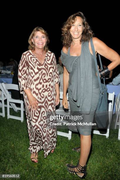 Judy Licht and Donna Karan attend THE CINEMA SOCIETY with VANITY FAIR & HUGO BOSS host the after party for "DINNER FOR SCHMUCKS" at Private Residence...