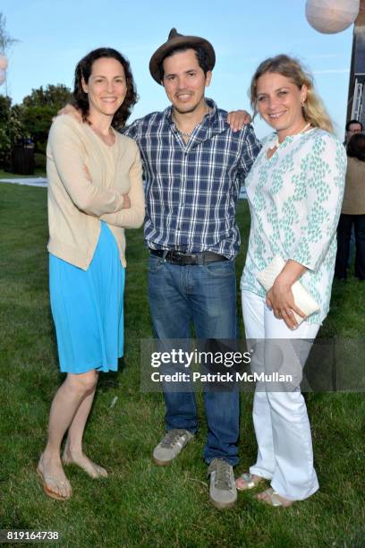 Nicole St. John, John Leguizamo and Justine Leguizamo attend THE CINEMA SOCIETY & DIOR BEAUTY host a screening of "GREASE Sing-A-Long" at Katie Lee's...