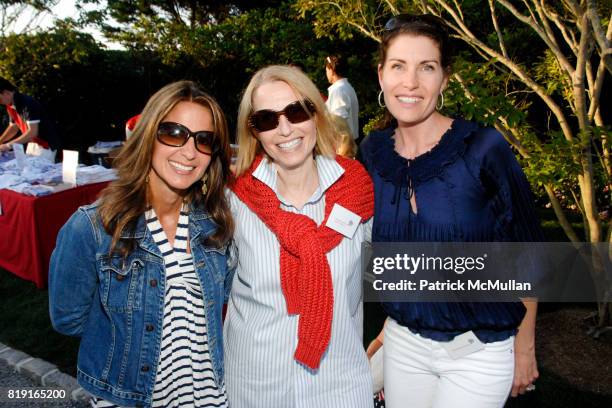 Danielle Ganek, Pam Michaelcheck and Diana DiMenna attend Southampton Fresh Air Home's 23rd Annual American Picnic at a Private Residence on July...