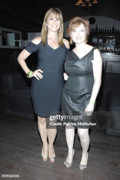 Jill Zarin and Caroline Manzo attend Nic Roldan, Shamin Abas and Tracy Mourning Host Hamptons Social Series Dinner For St. Jude's at Lily Pond on...