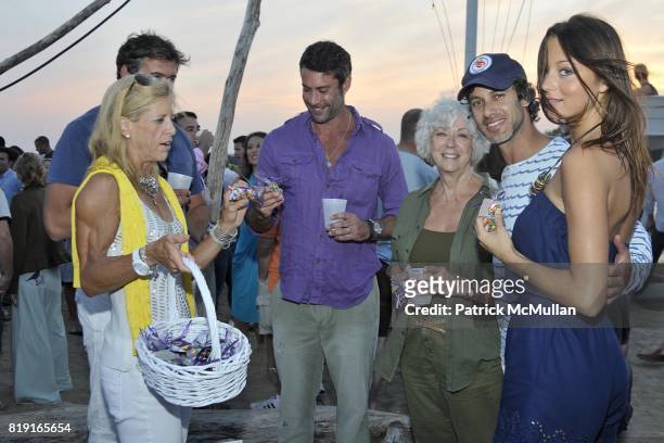 Lucy Danziger, ?, ?, Andrew Lauren and ? attend Celebrating Dylan Lauren as new contributing editor to Self Magazine on July 17, 2010 in Montauk, NY.