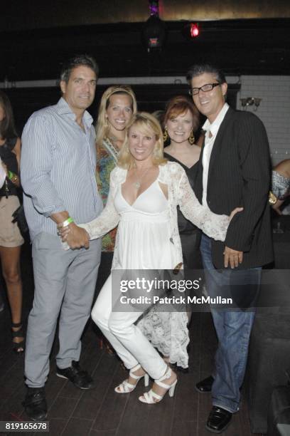 Mario Singer, Dina Manzo, Ramona Singer, Caroline Manzo and Frank Cilione attend Nic Roldan, Shamin Abas and Tracy Mourning Host Hamptons Social...