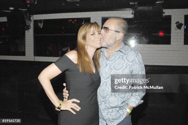 Jill Zarin and Bobby Zarin attend Nic Roldan, Shamin Abas and Tracy Mourning Host Hamptons Social Series Dinner For St. Jude's at Lily Pond on July...