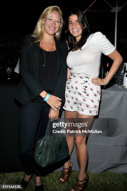 Beth Kaltman and Helena Goldglantz attend THE CINEMA SOCIETY & DIOR BEAUTY host a screening of "GREASE Sing-A-Long" at Katie Lee's Beach House on...