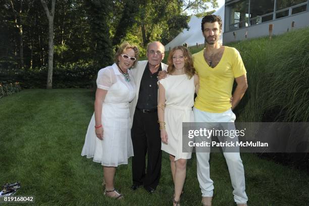 Linda Miller, Andrei Nadler, Sherry Dobbin and Jorn Weisbrodt attend Paradiso: The 17th Annual Watermill Summer Benefit 2010 at Watermill Center on...