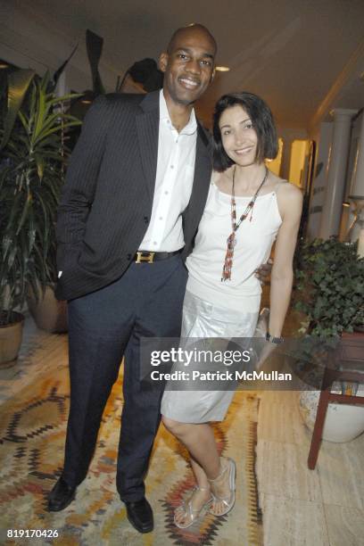 Julius Few and Haideh Hirmand attend JUDY LICHT and JERRY DELLA FEMINA Hosts Cocktails for STEPHANIE WINSTON WOLKOFF and DAVID WOLKOFF at the Della...