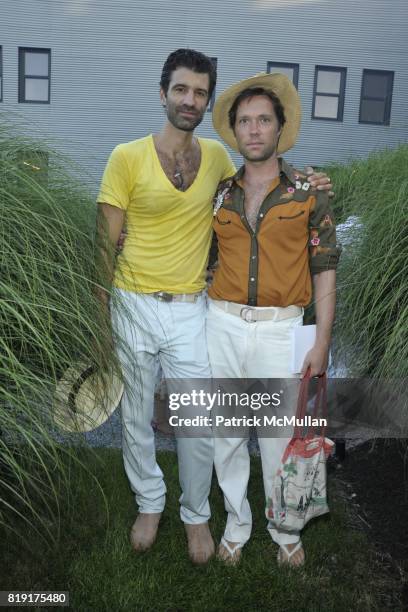Jorn Weisbrodt and Rufus Wainwright attend Paradiso: The 17th Annual Watermill Summer Benefit 2010 at Watermill Center on July 24, 2010.