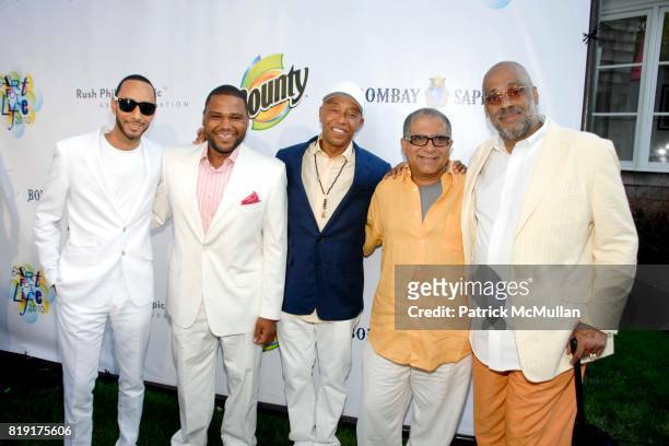Kasseem "Swizz Beatz" Dean, Anthony Anderson, Russell Simmons, Deepak Chopra and Danny Simmons attend Russell Simmons 11th Annual ART FOR LIFE...