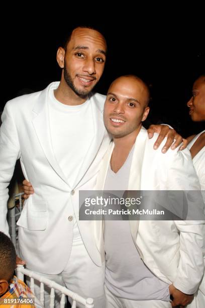 Kasseem "Swizz Beatz" Dean and Richie Akiva attend Russell Simmons 11th Annual ART FOR LIFE Benefit at Private Residence on July 24, 2010 in East...