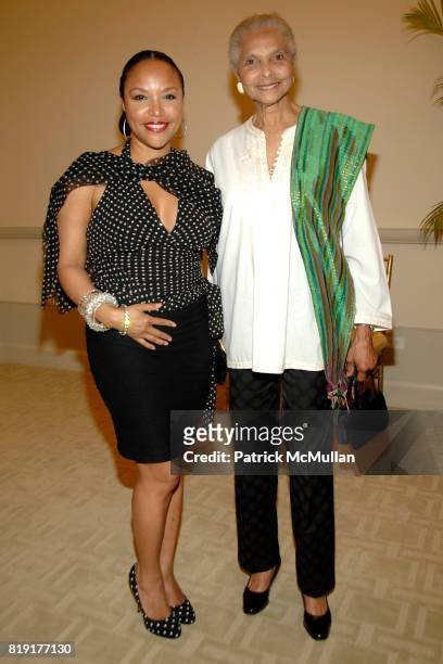 Lynn Whitfield and Grace Hope Hill attend Susan Fales-Hill's ONE FLIGHT UP Book Launch Party at 15 Central Park West on July 21st, 2010 in New York...