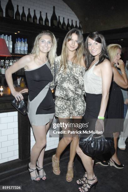 Rebecca Remington, Marija Skara and Mia Shaw attend Nic Roldan, Shamin Abas and Tracy Mourning Host Hamptons Social Series Dinner For St. Jude's at...