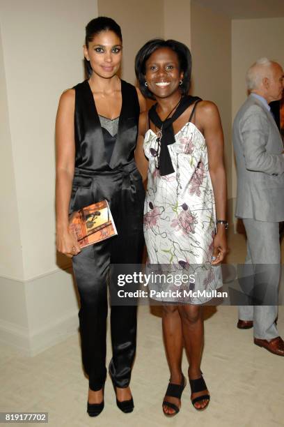 Rachel Roy and Deborah Roberts attend Susan Fales-Hill's ONE FLIGHT UP Book Launch Party at 15 Central Park West on July 21st, 2010 in New York City.