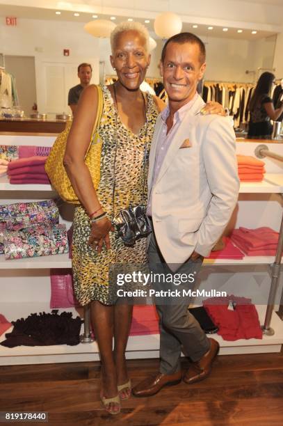 Marita Monroe and Nielson Cruz attend CARLOS FALCHI & JEFFREY THORPE Host A Two-Day Presentation at Magaschoni on July 24, 2010 in East Hampton, NY.