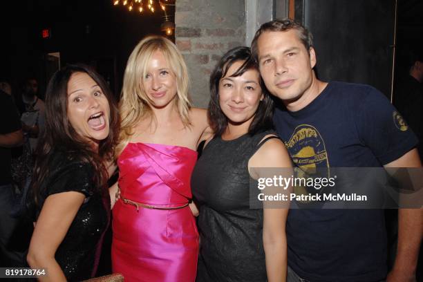 Louisa St. Pierre, Tamsin Lonsdale, Amanda Fairey, Shepard Fairey attend The Supper Club & Shepard Fairey's SNO host a Bombay Sapphire Tea Party at...