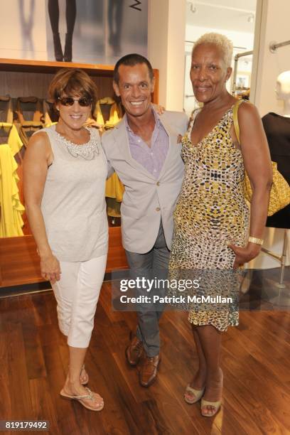 Monica Foreman, Nielson Cruz and Marita Monroe attend CARLOS FALCHI & JEFFREY THORPE Host A Two-Day Presentation at Magaschoni on July 24, 2010 in...