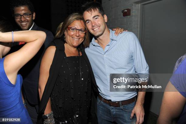 Fern Mallis and Andrew Freesmeier attend THE CINEMA SOCIETY & 2IST host the after party for "TWELVE" at at the Standard Hotel on July 28, 2010 in New...