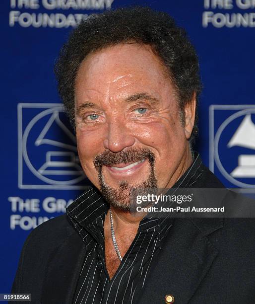 Sir Tom Jones arrives at the GRAMMY Foundation Starry Night held at the University of Southern California on July 12th, 2008 in Los Angeles,...