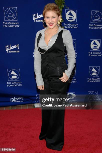 Actress Renee Olstead arrives at the GRAMMY Foundation Starry Night held at the University of Southern California on July 12th, 2008 in Los Angeles,...