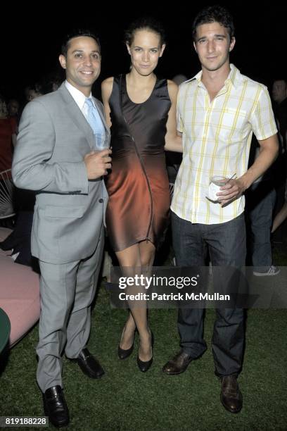 Greg Cortez, Cody Horn and Jake Silverman attend THE CINEMA SOCIETY & 2IST Host The After Party for "TWELVE" at Le Bain at The Standard Hotel on July...