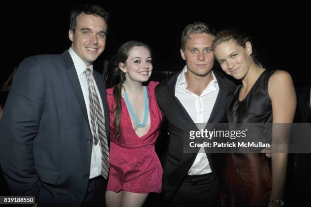 Bob Glennon, Emily Meade, Billy Magnussen and Cody Horn attend THE CINEMA SOCIETY & 2IST Host The After Party for "TWELVE" at Le Bain at The Standard...