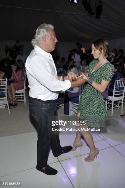 Aby Rosen and Samantha Boardman Rosen attend QVC Style Initiative Dinner hosted by CEO Mike George at the home of Dennis Basso and partner Michael...