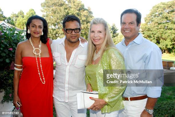 Ranjana Khan, Naeem Khan, Princess Yasmin Aga Khan and Blaise Labriola attend Alzheimer's Association Rita Hayworth Gala Hamptons Kick Off at a...