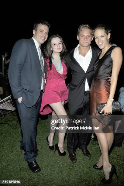 Bob Glennon, Emily Meade, Billy Magnussen and Cody Horn attend THE CINEMA SOCIETY & 2IST Host The After Party for "TWELVE" at Le Bain at The Standard...